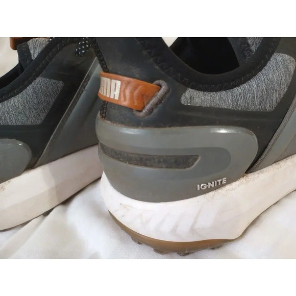 PUMA IGNITE Elevate Golf Shoes Men's Size 8.5 Black Grey 376077-07 Waterproof - Picture 7 of 12